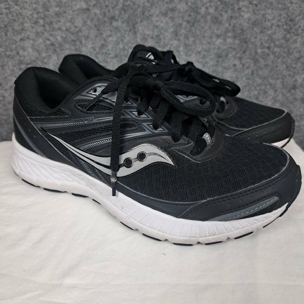 Saucony Shoes Womens‎ 9 Black Silver Cohesion 13 Running Athletic S10560-1